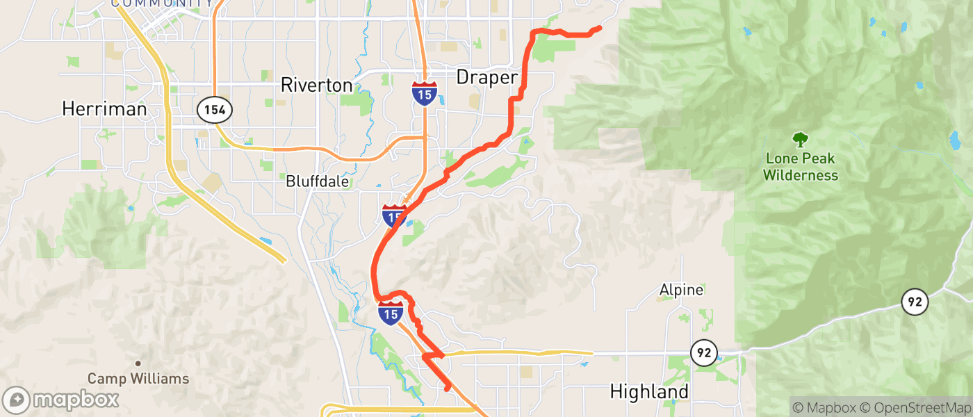 Map for Lehi Cycling